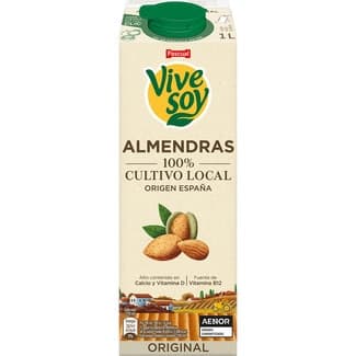 Leche de almendras sabor natural 100% vegetal brik 1 l -