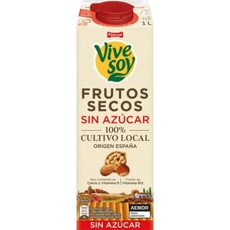 Fusión bebida de frutos secos (almendras,avellanas,nueces y anacardos) Sin Azúcar brik 1 l -