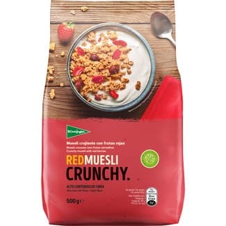 Muesli crujiente con frutas rojas estuche 500 g -