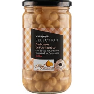 Garbanzos cocidos IGP garbanzo de Fuentesaúco frasco 400 g neto escurrido -
