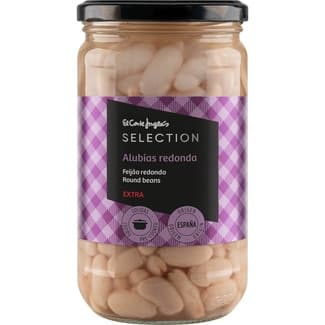 Alubia blanca redonda extra cocida al natural frasco 400 g neto escurrido -