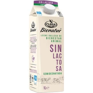 Leche semidesnatada sin lactosa brik 1 l -