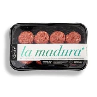 La Madura mini burger meat de vacuno mayor sin gluten y sin lactosa 8 unidades bandeja 280 g -