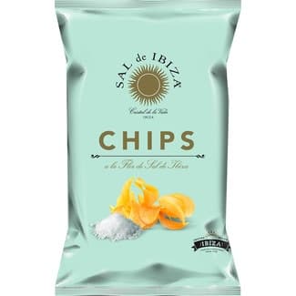 Patatas fritas chips a la flor de sal de Ibiza bolsa 125 g -