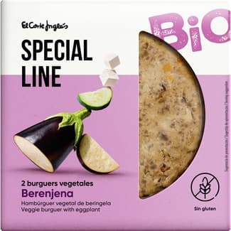 Bio hamburguesas vegetales de berenjena ecológicas y sin gluten 2 unidades envase 200 g -