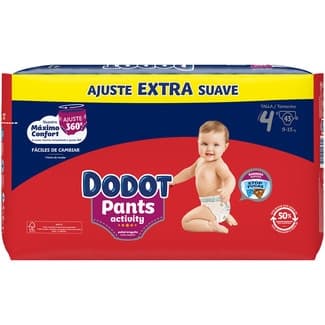 Activity Pants pañales de 9 a 15 kg talla 4 Extra suave paquete 43 unidades -