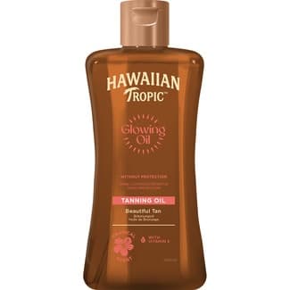 Glowing Oil aceite solar aroma tropical con vitamina E frasco 200 ml -