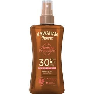Glowing Protection aceite solar seco SPF-30 aroma tropical spray 200 ml resistente al agua -