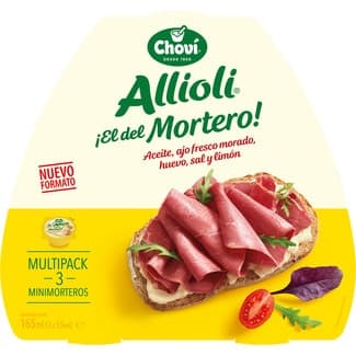 Salsa fresca alioli sin gluten pack 3 x 55 ml envase 165 ml -