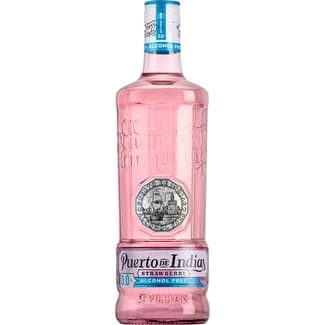 Ginebra strawberry sin alcohol botella 70 cl -