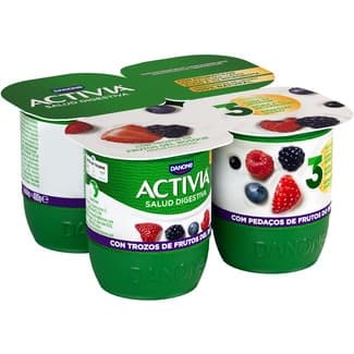 Bífidus con trozos de frutos del bosque pack 4 unidades 120 g -