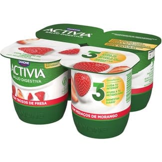 Bífidus con trozos de fresa pack 4 unidades 120 g -