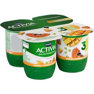 Bífidus de frutas mango, papaya y soja pack 4 unidades 120 g -