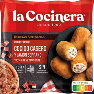 Croquetas de cocido casero con jamón serrano bolsa 500 g -
