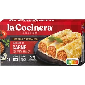 Canelones de carne con tomate 2 raciones estuche 500 g -