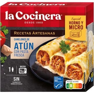 Canelones de atún con pasta fresca 1 ración estuche 280 g -
