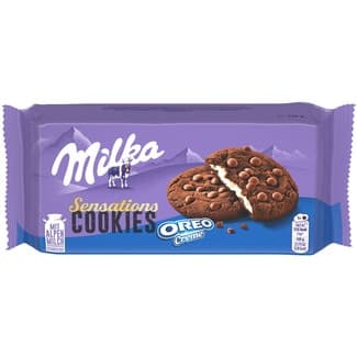 Sensations cookies rellenas de crema Oreo con pepitas de chocolate paquete 156 g -