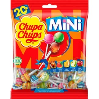 Mini caramelo con palo de sabores variados sin gluten bolsa 20 unidades -