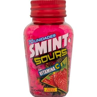 Sours caramelos duros sabor fresa con vitamina C sin azúcares bote 49 g -
