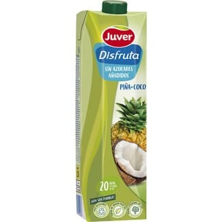 Bebida de zumo de piña y coco a partir de concentrado sin azúcares añadidos brik 1 l -