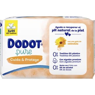 Pure toallitas infantiles Cuida & Protege paquete 44 unidades -