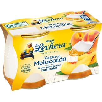 Yogur con melocotón pack 2 unidades 125 g -