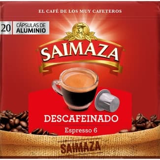 Café Espresso Descafeinado intensidad 6 estuche 20 cápsulas compatibles con máquinas Nespresso -