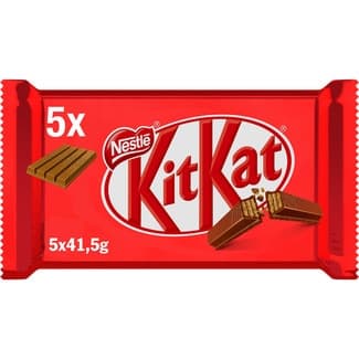Barritas de galleta recubiertas de chocolate con leche envase 5 unidades -