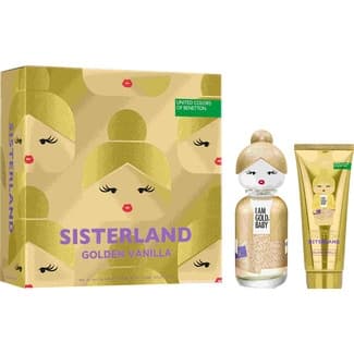 Sisterland Golden Vanilla estuche con eau de perfume femenino natural spray 80 ml + loción corporal tubo 15 ml -