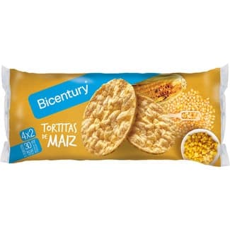 Tortitas de maíz packs 4x2 unidades envase 65 g -