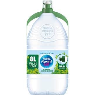 Agua mineral natural de mineralización débil garrafa 8 l con tapón dispensador -