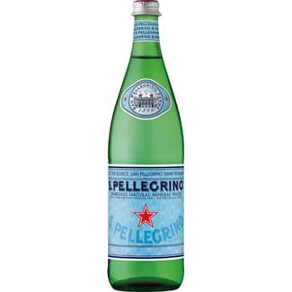 Agua mineral natural con gas botella 75 cl (envase de vidrio) -