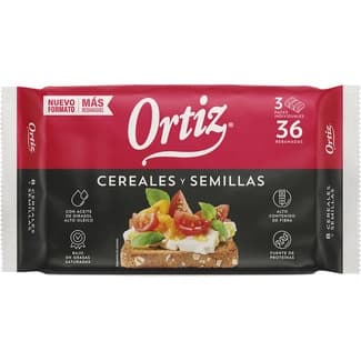 Pan tostado cereales y semillas 36 rebanadas paquete 320 g -