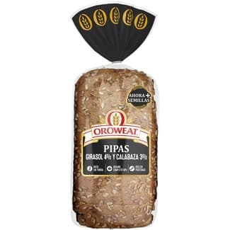 Pipas pan de molde con pipas de girasol 4% y calabaza 3% bolsa 550 g -