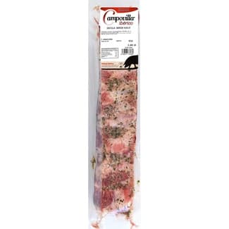 Tira de costilla al ajillo de cerdo ibérico envasada al vacío envase 600 g -