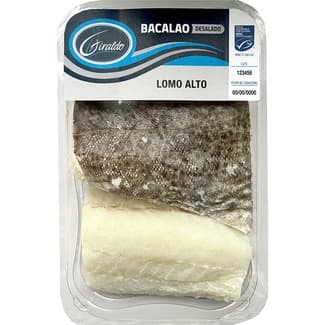 Lomo alto MSC de bacalao desalado bandeja 370 g -