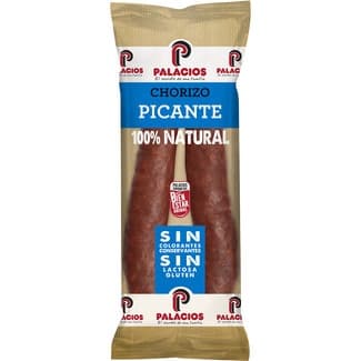Chorizo picante 100% natural sin gluten sin lactosa pieza 250 g -