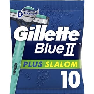 Blue II Plus Slalom maquinilla de afeitar desechable bolsa 10 unidades -