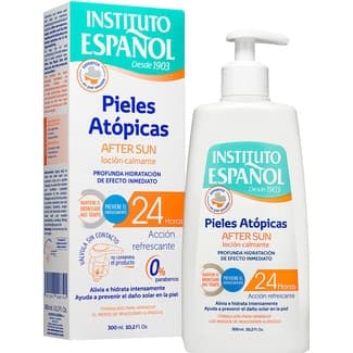 After sun loción calmante y refrescante 0% parabenos dosificador 300 ml para pieles atópicas -