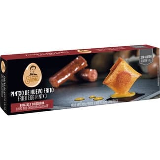 Pintxo de huevo frito con patatas y chistorra sin gluten bandeja 138 g -