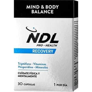 Recovery balance físico y mental con triptófano, vitaminas y minerales envase 30 cápsulas -