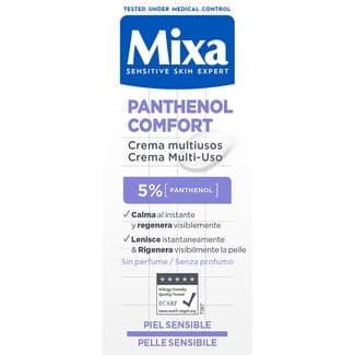 Crema corporal multiusos Panthenol Comfort con panthenol tubo 50 ml para piel sensible -