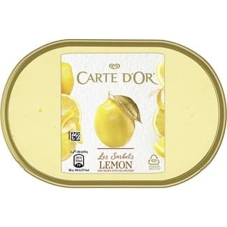 Helado sorbete limón con zumo de limón tarrina 1 l -