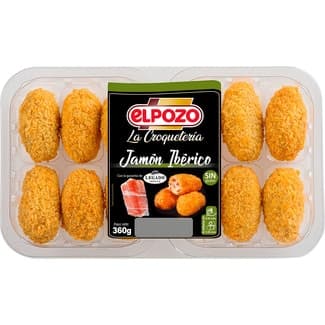Croquetas de jamón ibérico 12 unidades sin gluten bandeja 360 g -