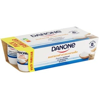 Yogur natural azucarado pack 8 unidades 120 g pack familiar -
