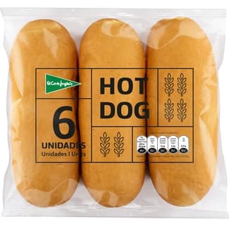 Pan de perritos 6 unidades bolsa 330 g -