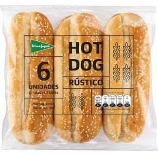Pan de perritos rústico con sésamo 6 unidades bolsa 330 g -