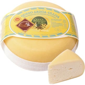 Queso gallego de vaca elaborado con leche pasteurizada DOP Arzúa-Ulloa peso aproximado pieza 1 kg -