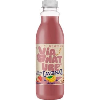 Bebida de zumo de plátano, fresa y avena sin azúcares añadidos sin lactosa botella 750 ml -