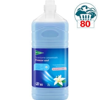 Suavizante concentrado Frescor Azul Flor de jazmín y cedro 80 dosis botella 2 l con microcápsulas de fragancia -
